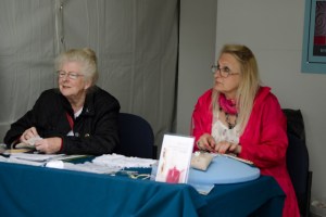 Mildred and Maree demonstrating at Bloom
